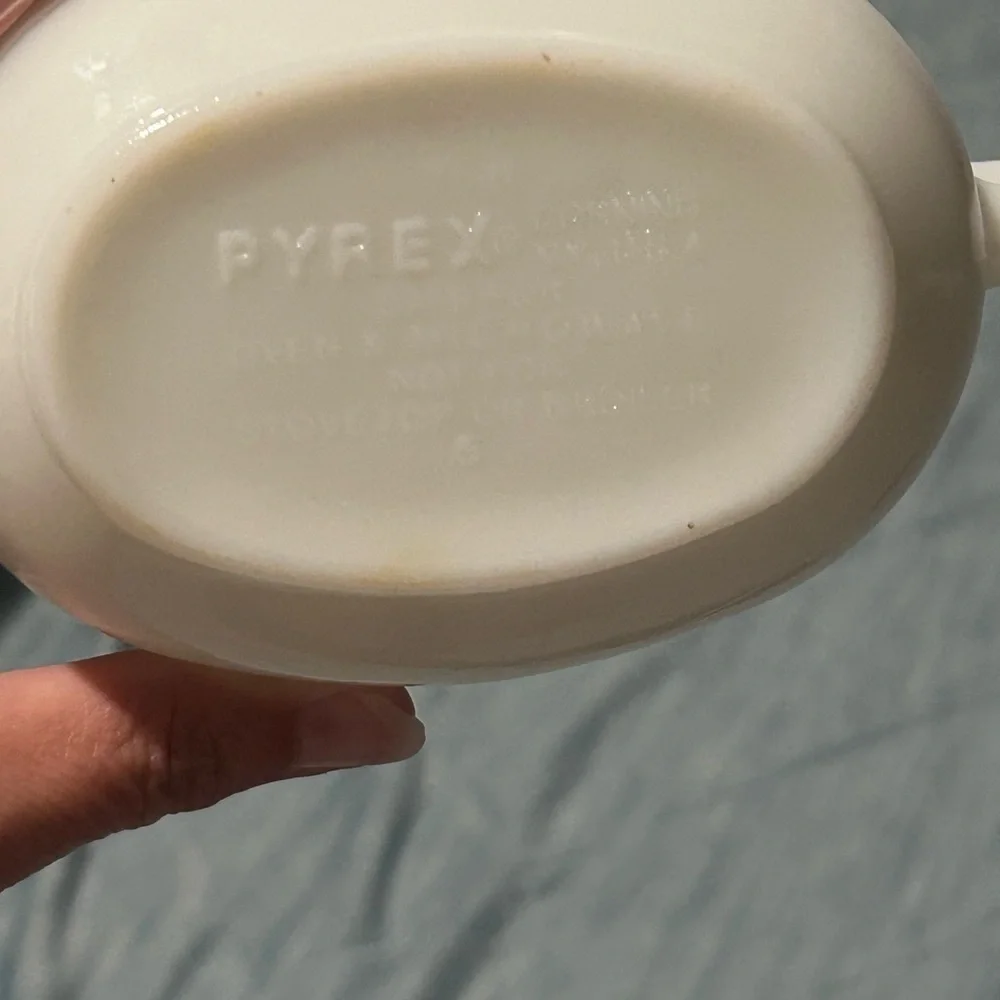 Vintage Old Town Blue Pyrex Creamer